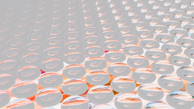 Transparent bubble wrap sheet used for protective packaging