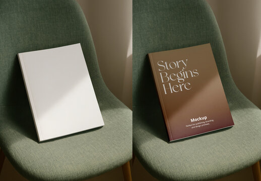 Elegant Book Cover Mockup PSD