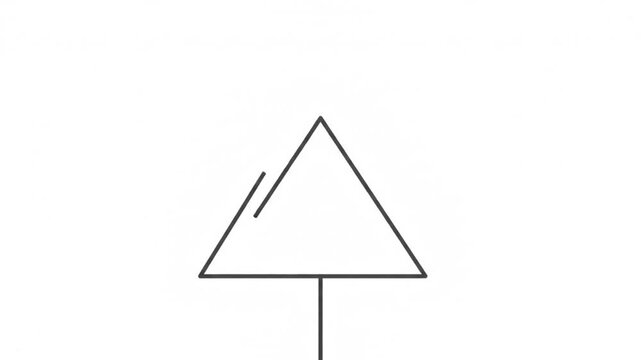 Abstract Geometric Triangle Animation - Growing and Transforming