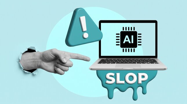 AI Slop Concept and Content Vector Illustration
