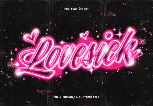 Pink Airbrush Text Effect