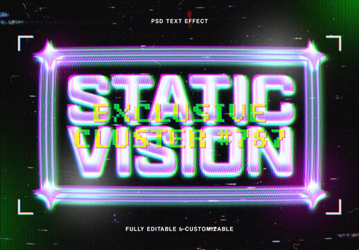CRT Static Text Effect