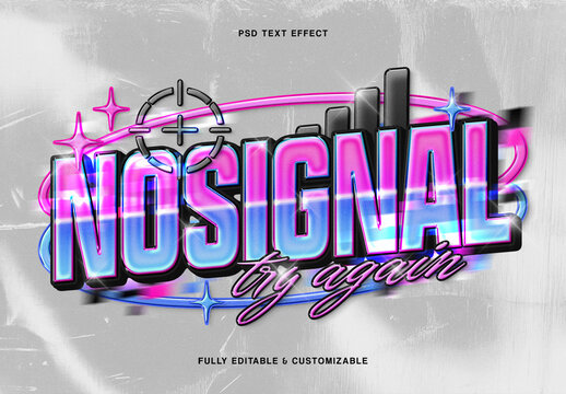 Y2K Retro Tech Text Effect