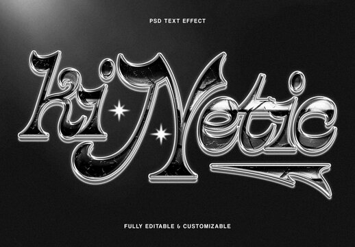 Silver Chrome Text Effect