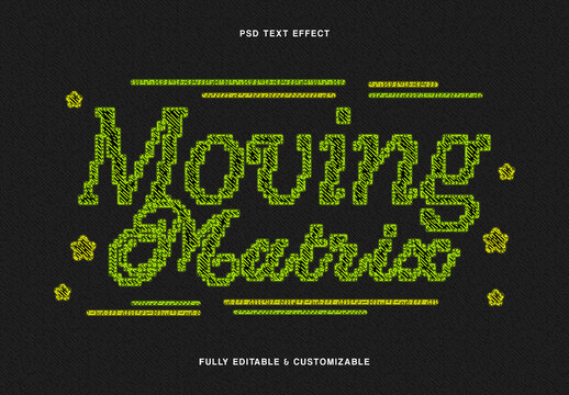 Matrix Line Text Effect