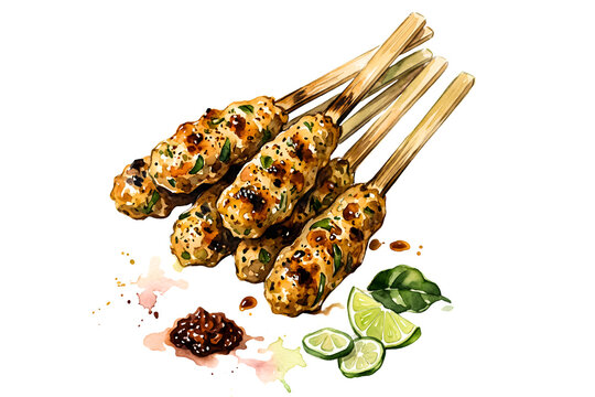 balinese grilled sate lilit 