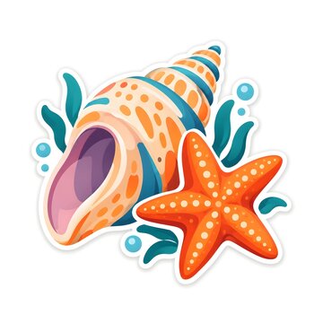 vector illustration of a starfish
