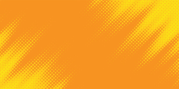 Abstract Retro comic orange background raster halftone stock vector design digital dot%09