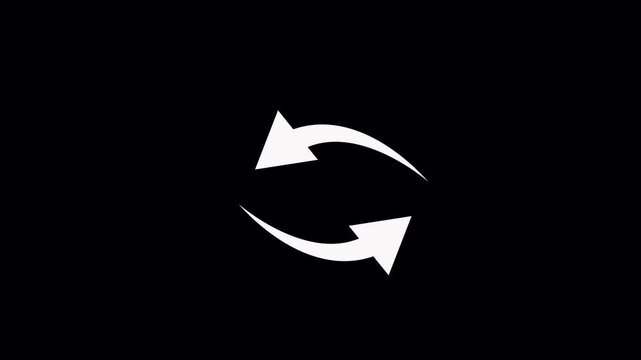Glowing refresh sync arrow icon set, exchange loop symbol