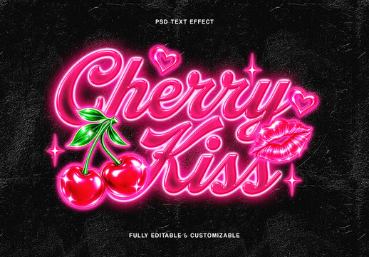 Pink Glow Text Effect