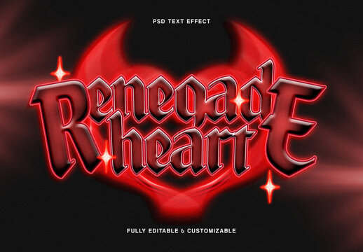 Red Gothic Text Effect
