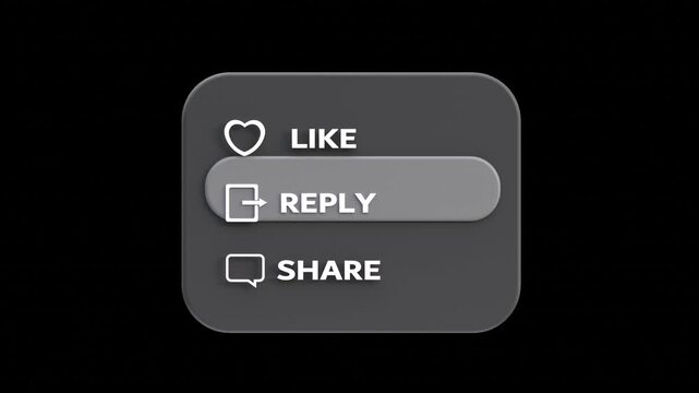 Like Reply Share UI