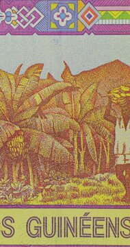 Stop-motion sequence incorporating elements of banknotes. International Banknotes Highlight Diverse Money.