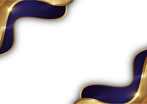 luxury deep purple and gold curve for corporate certificate background template