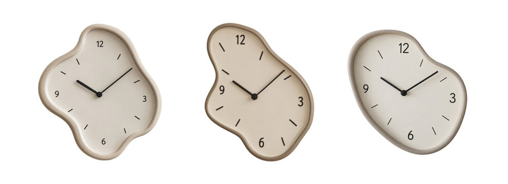 Deformed wall clock designed with simple details	