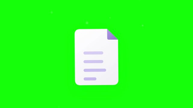 Business Paper Document Sheet on White Background