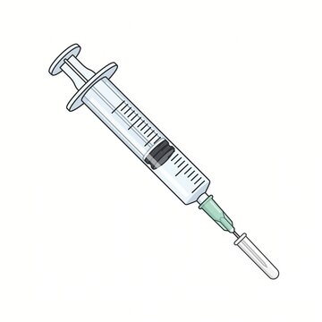 syringe isolated on white