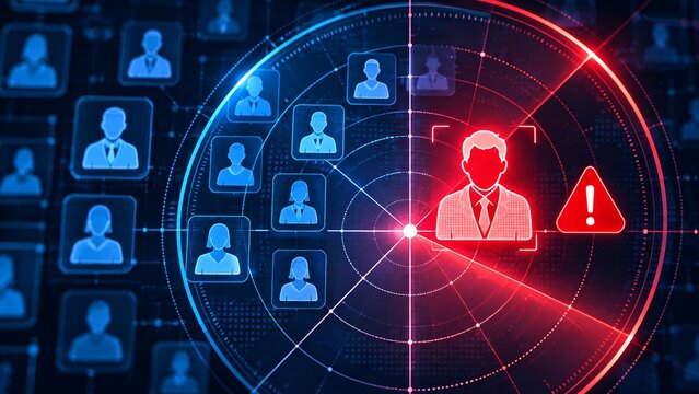 Digital Radar Scope Scanning User Network and Identifying High Risk Threat Profile with Warning Sign for Cyber Security Monitoring