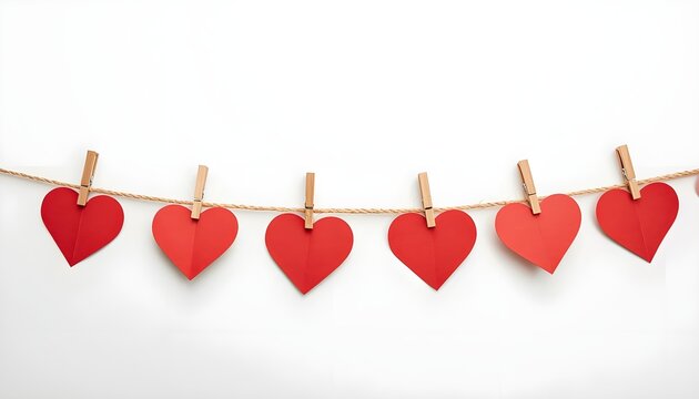 Love-themed abstract paper suspended from string&mdash;perfect for adding romantic flair to your design