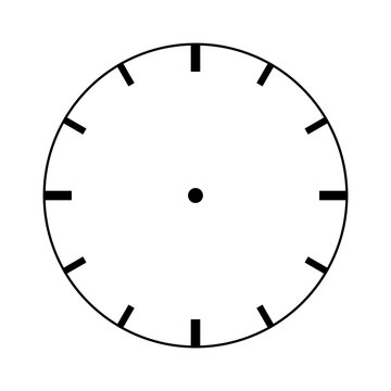 Minimal Analog Clock Face with Hour Marks