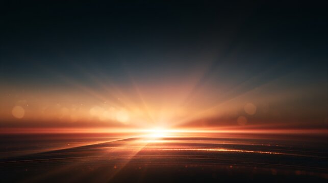 Sunset over sprawling metropolis