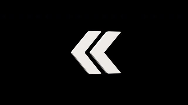Minimalist White Double Arrow Icon Animation