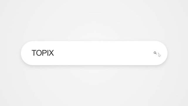 Typing TOPIX into a web browser search field during an online search