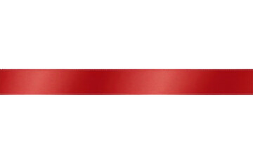 Obraz premium Realistic red ribbon strip clean studio cutout with transparent background