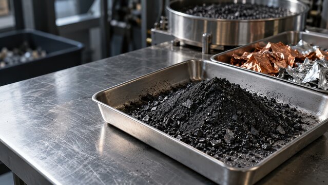 Battery Recycling Black Mass for Critical Mineral Recovery