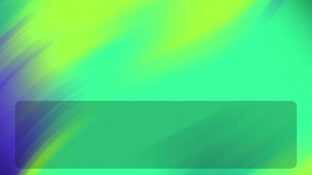 Vibrant green and purple abstract background with a horizontal banner frame.