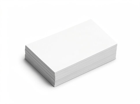 Stack of blank business cards on a flat surface