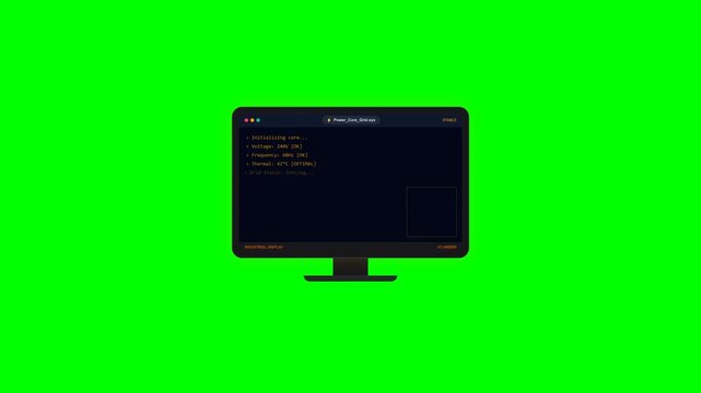 Multiple computer monitors with terminal coding on green screen