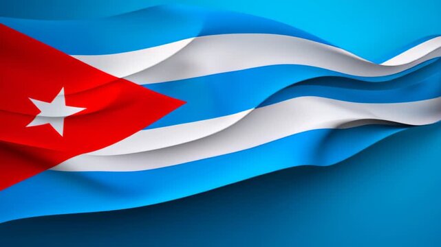 Explanation of the Cuban flag and its meaning during a historical event in Havana in 2023