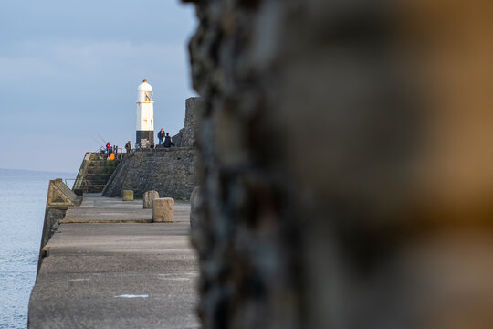 lighthouse in the port in Porthcawl