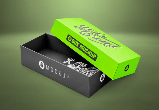 Sliding Lid Rigid Box Mockup