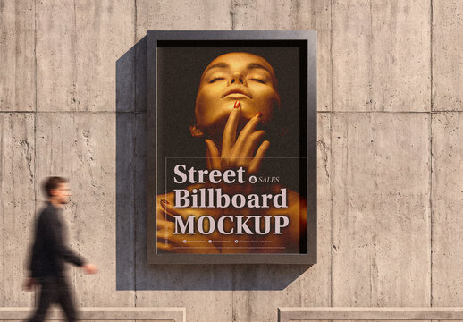 Concrete Wall Poster Mockup