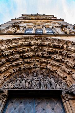 Ornate entrance portal decorates the Liebfrauenkirche in Trier