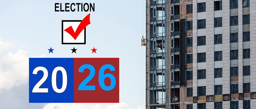 Vote. Every voice matters. banner template for US election. Election day. Usa debate voting 2026 . Election voting poster. Vote 2026 in USA, banner design 