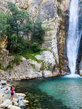 waterfall, Ergisch, Wasserfall Turtmann, Switzerland