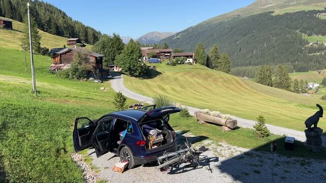 Davos in den Bergen.