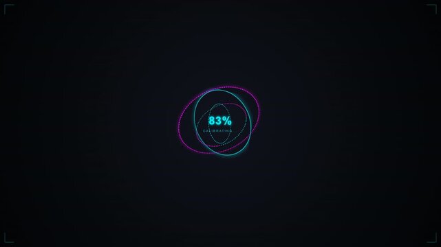 Futuristic HUD Loading Screen: System Calibration Animation