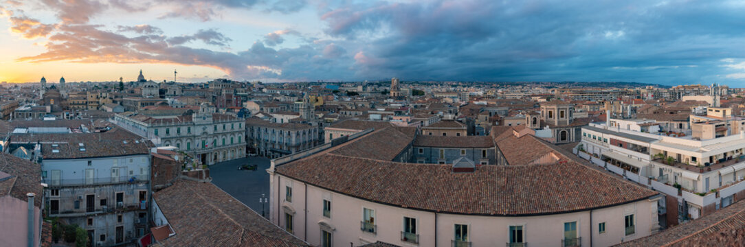 Catania Panorama at Sunset