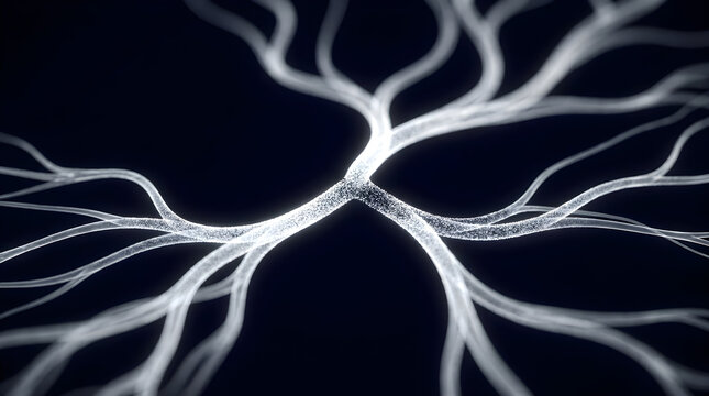 Abstract neural network connections for medical education, scientific research, and technology concepts.