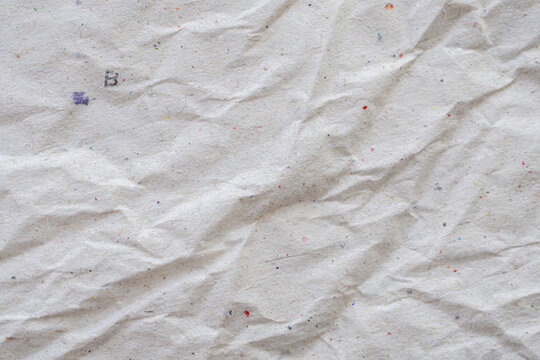 Crumpled White Recycle Paper Texture Surface Background for Design