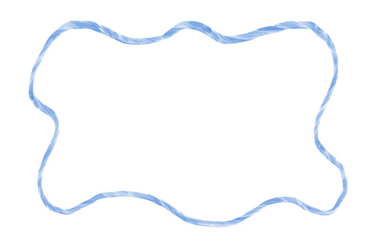 waving blue ribbon frame	