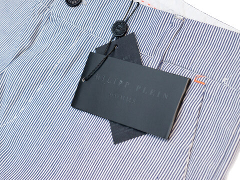 Philipp Plein men's trousers on a white background.