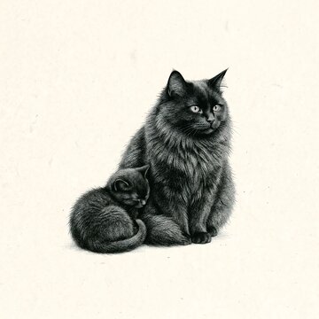 black and white cat