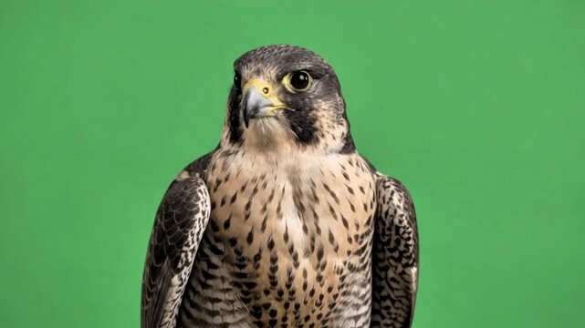 close-up, eagle, falcon against a green screen, predatory animals,  