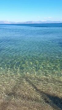 romantic Autumn Seascape on the Greek Island of Corfu