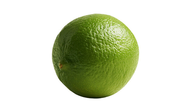 Fresh whole green lime fruit with textured peel